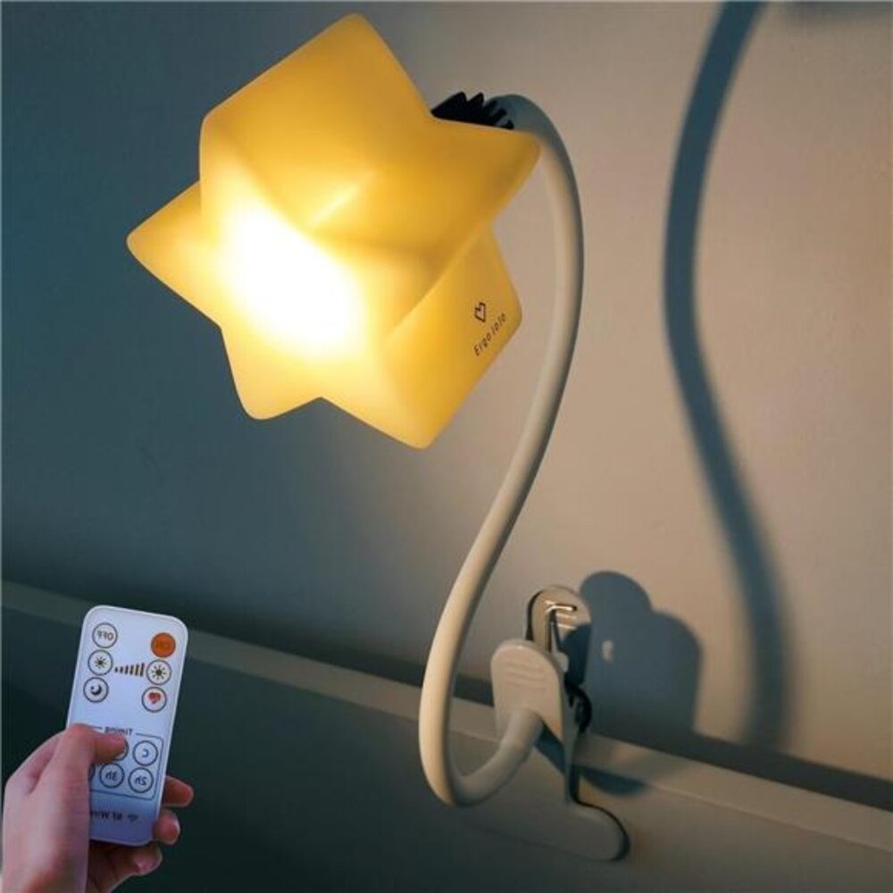 LED Clip On Star Light, Warm & Dimmable Desk Light, Reading Night lamp Newborn
